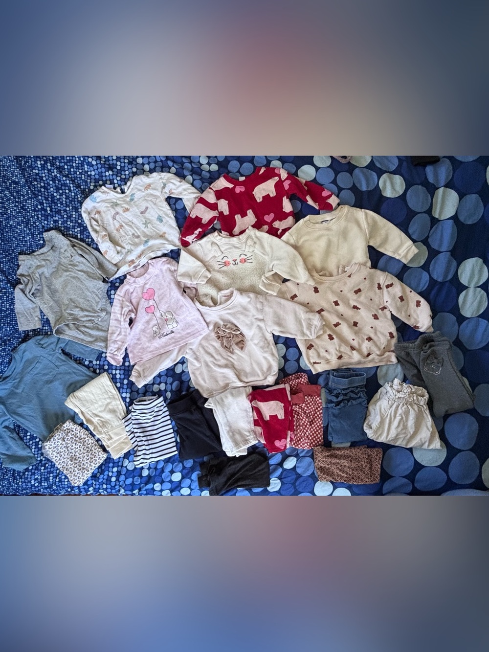 Baby Girl Mix & Match Long Sleeve & Pants Bundle size 12 months